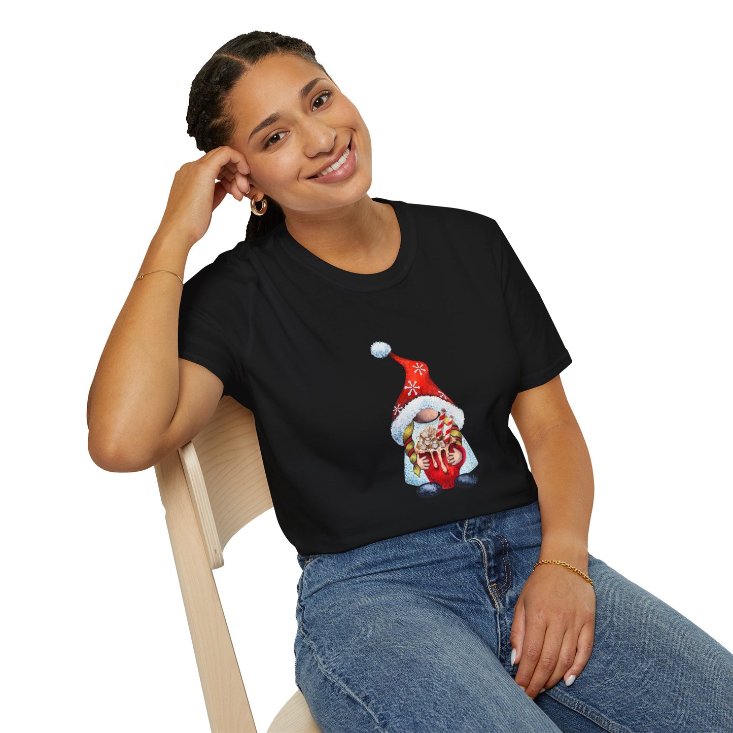 Cozy Christmas Gnome with Hot Cocoa T-Shirt