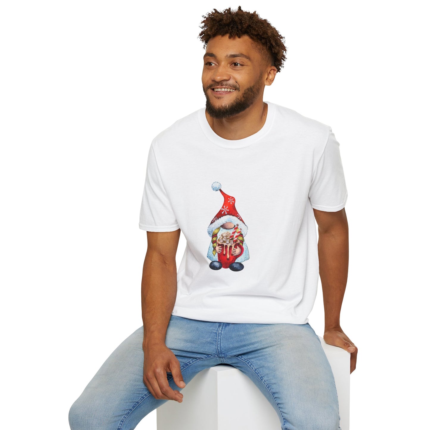 Cozy Christmas Gnome with Hot Cocoa T-Shirt