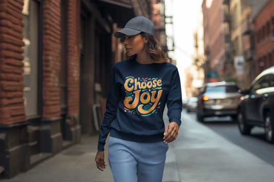 Choose Joy – Vibrant and Uplifting Design Sweatshirt