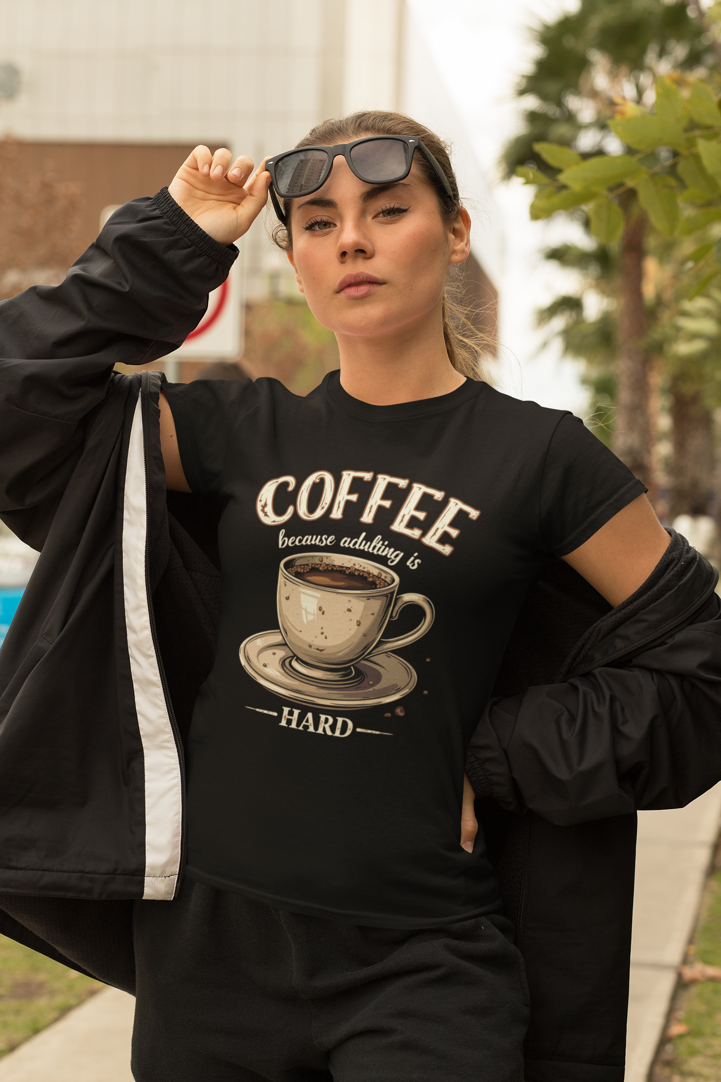 Coffee Because Adulting is Hard  T-Shirt